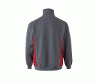 105704.SUDADERA BICOLOR CREMALLERA GRIS/ROJO 2XL