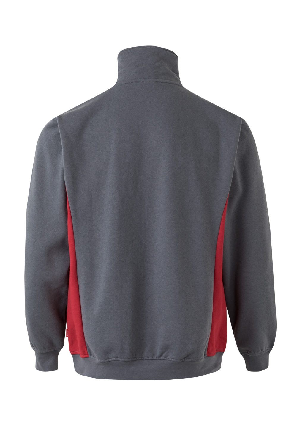 105704.SUDADERA BICOLOR CREMALLERA GRIS/ROJO 2XL