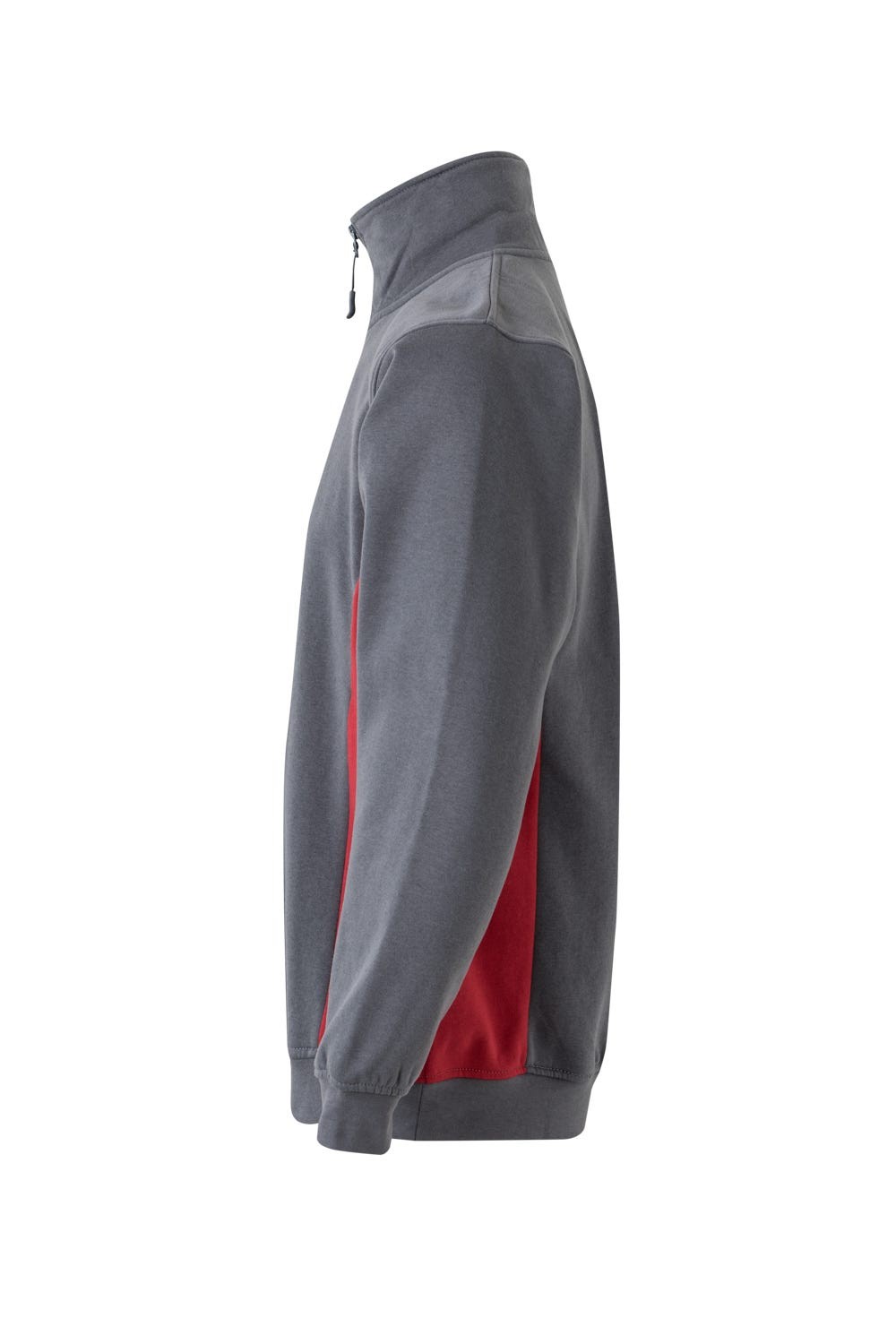 105704.SUDADERA BICOLOR CREMALLERA GRIS/ROJO 2XL