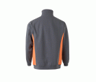 105704.SUDADERA BICOLOR CREMALLERA GRIS/NARANJA 2XL