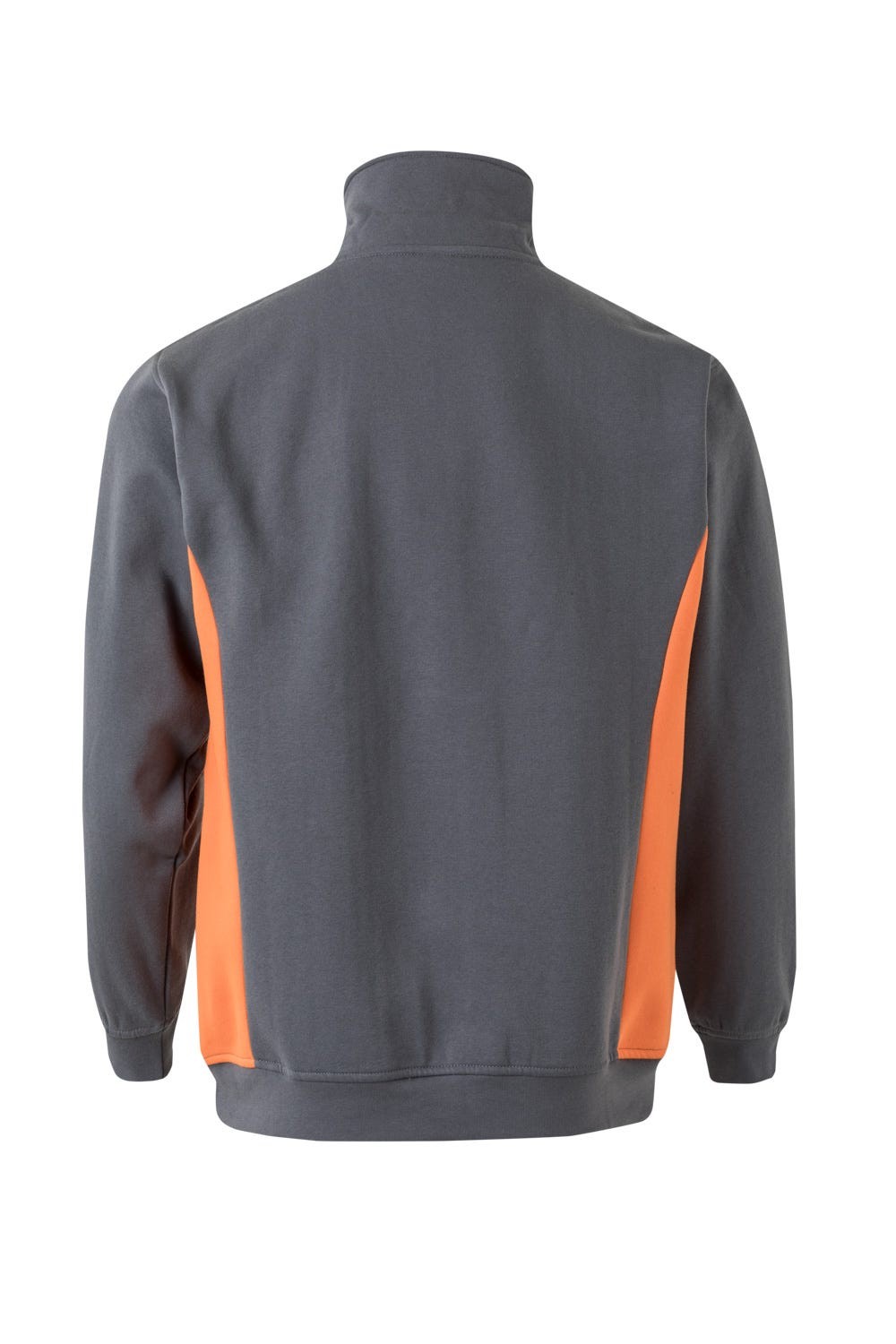 105704.SUDADERA BICOLOR CREMALLERA GRIS/NARANJA 2XL