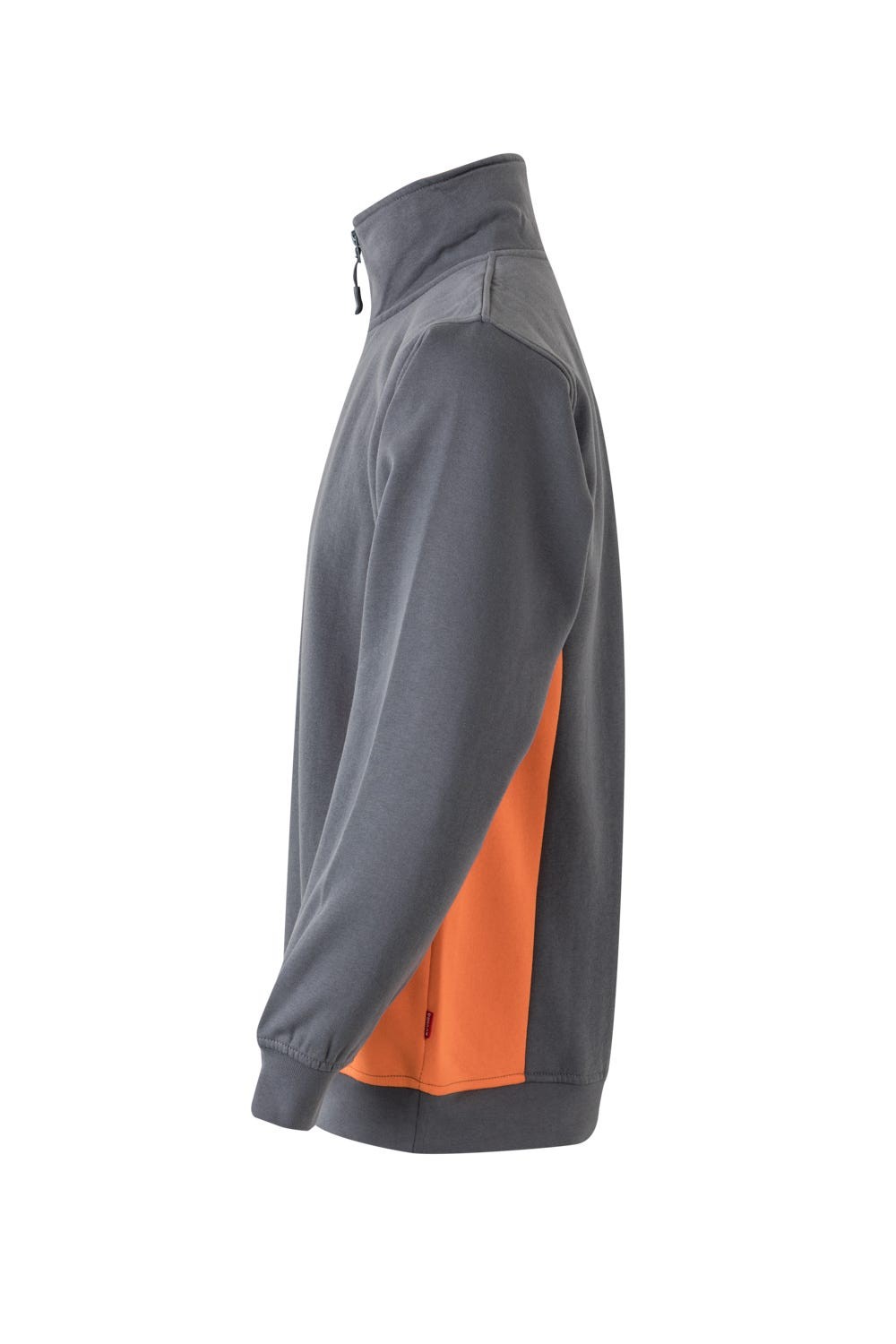 105704.SUDADERA BICOLOR CREMALLERA GRIS/NARANJA 2XL