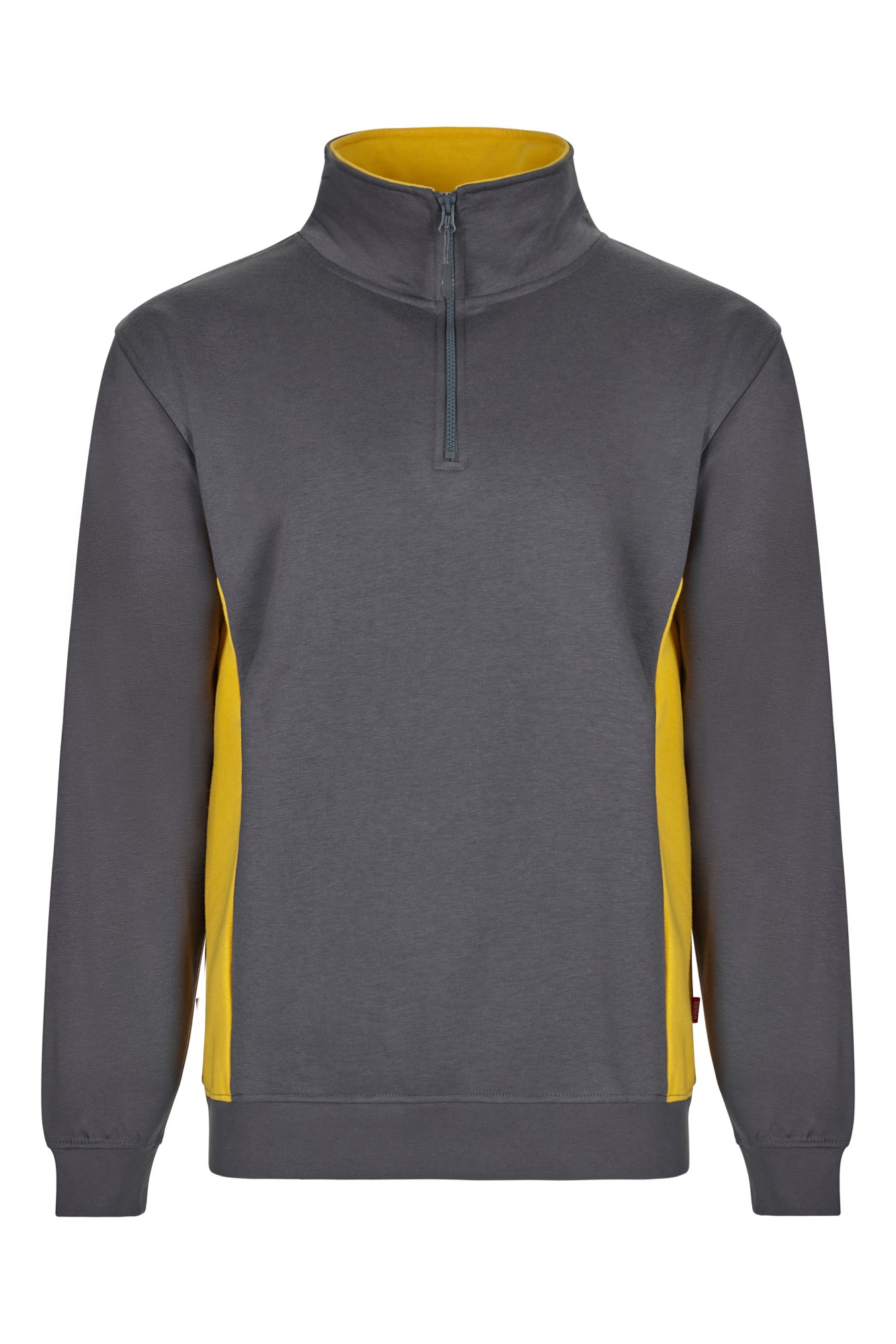 105704.SUDADERA BICOLOR CREMALLERA GRIS/AMARILLO XS