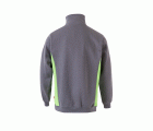 105704.SUDADERA BICOLOR CREMALLERA GRIS/VERDE LIMA 2XL