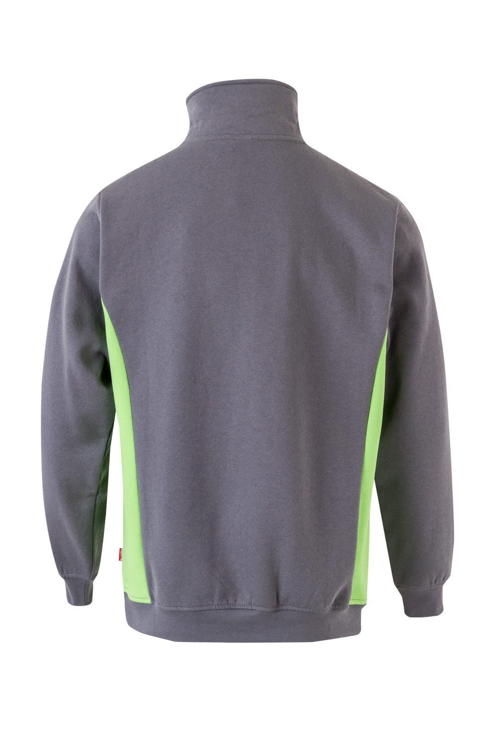 105704.SUDADERA BICOLOR CREMALLERA GRIS/VERDE LIMA 2XL
