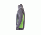 105704.SUDADERA BICOLOR CREMALLERA GRIS/VERDE LIMA 2XL