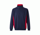 105704.SUDADERA BICOLOR CREMALLERA AZUL NAVY/ROJO 2XL