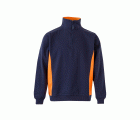 105704.SUDADERA BICOLOR CREMALLERA AZUL NAVY/NARANJA 2XL