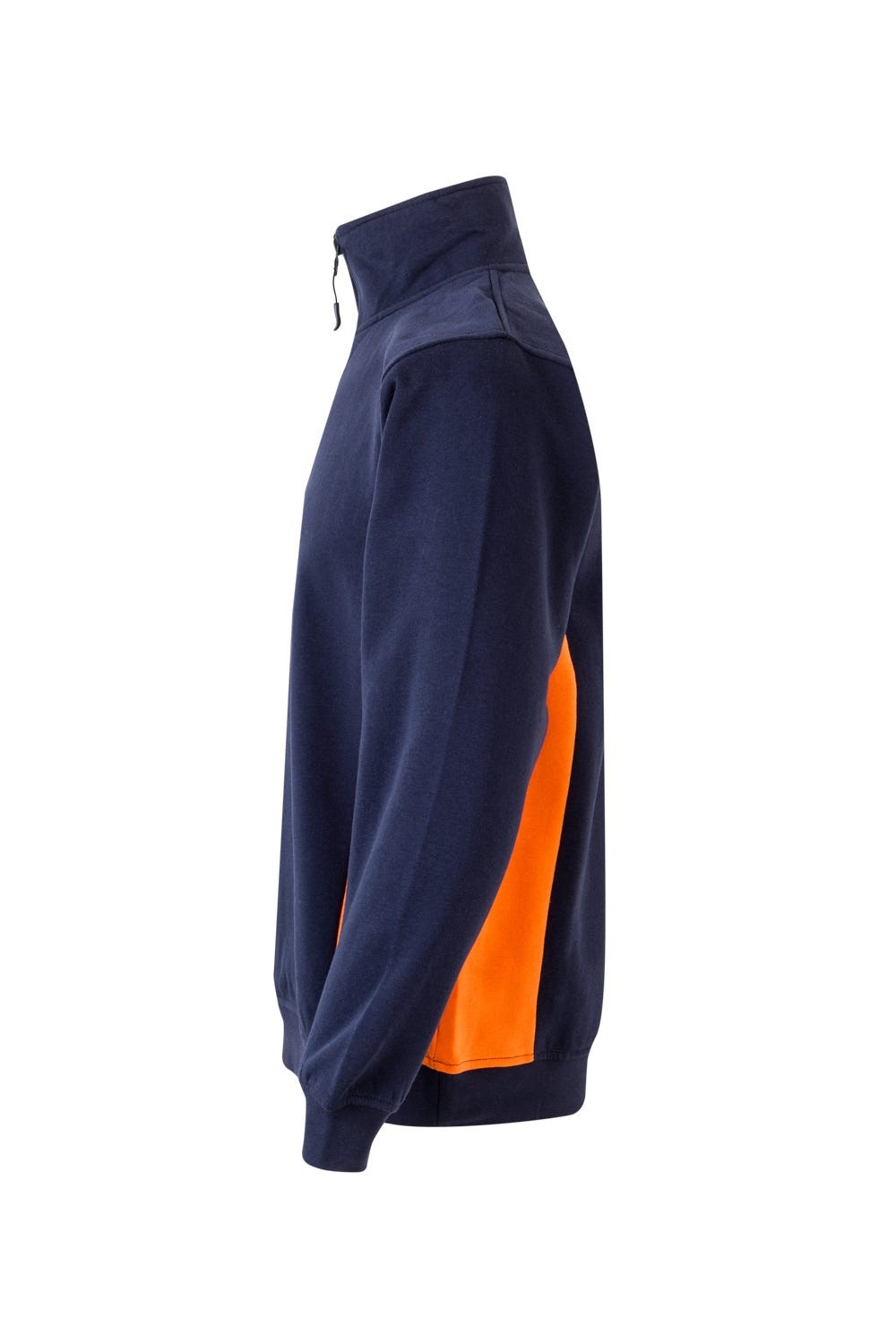 105704.SUDADERA BICOLOR CREMALLERA AZUL NAVY/NARANJA 2XL