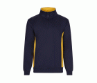 105704.SUDADERA BICOLOR CREMALLERA AZUL NAVY/AMARILLO XS
