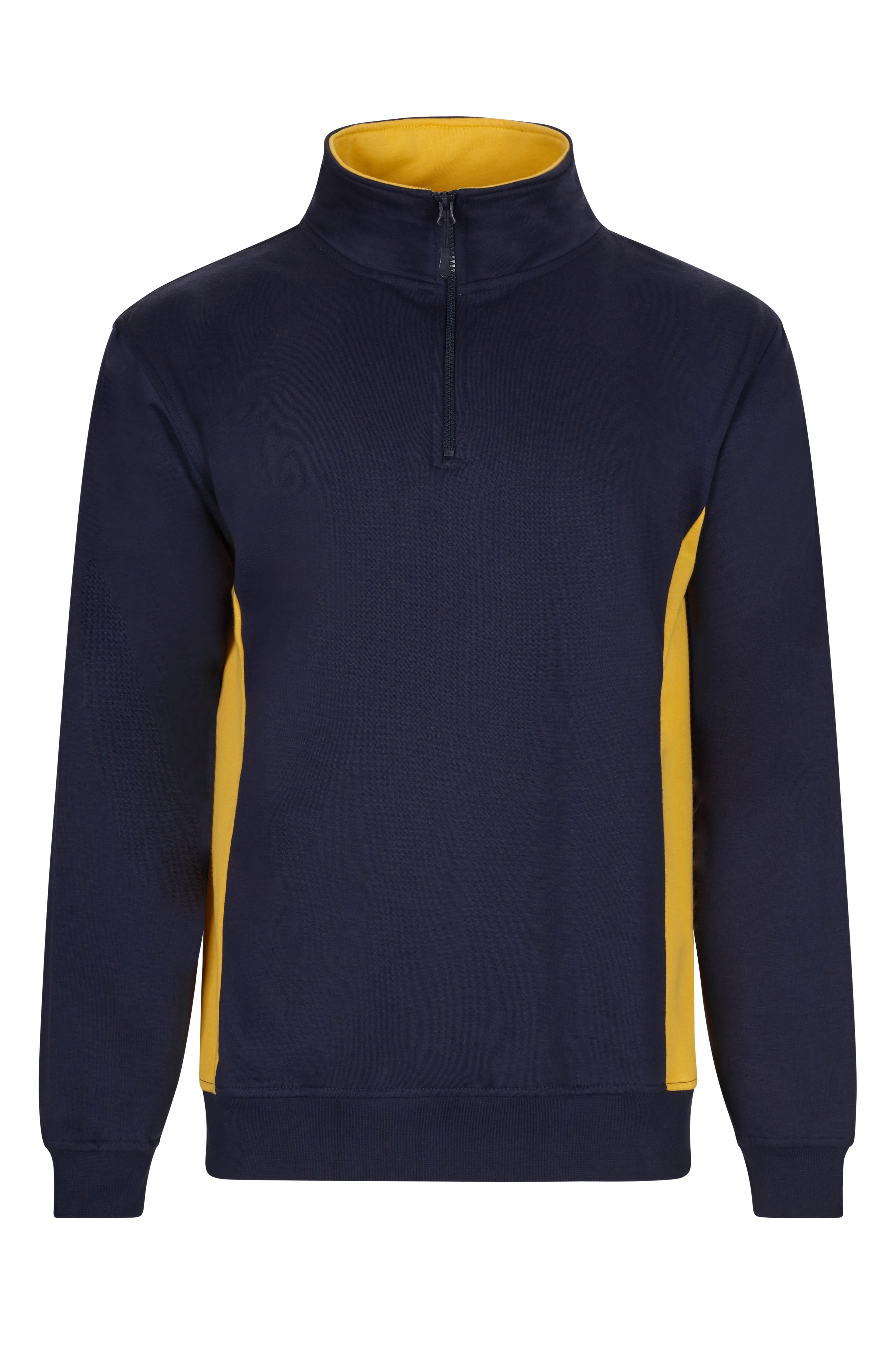105704.SUDADERA BICOLOR CREMALLERA AZUL NAVY/AMARILLO XS