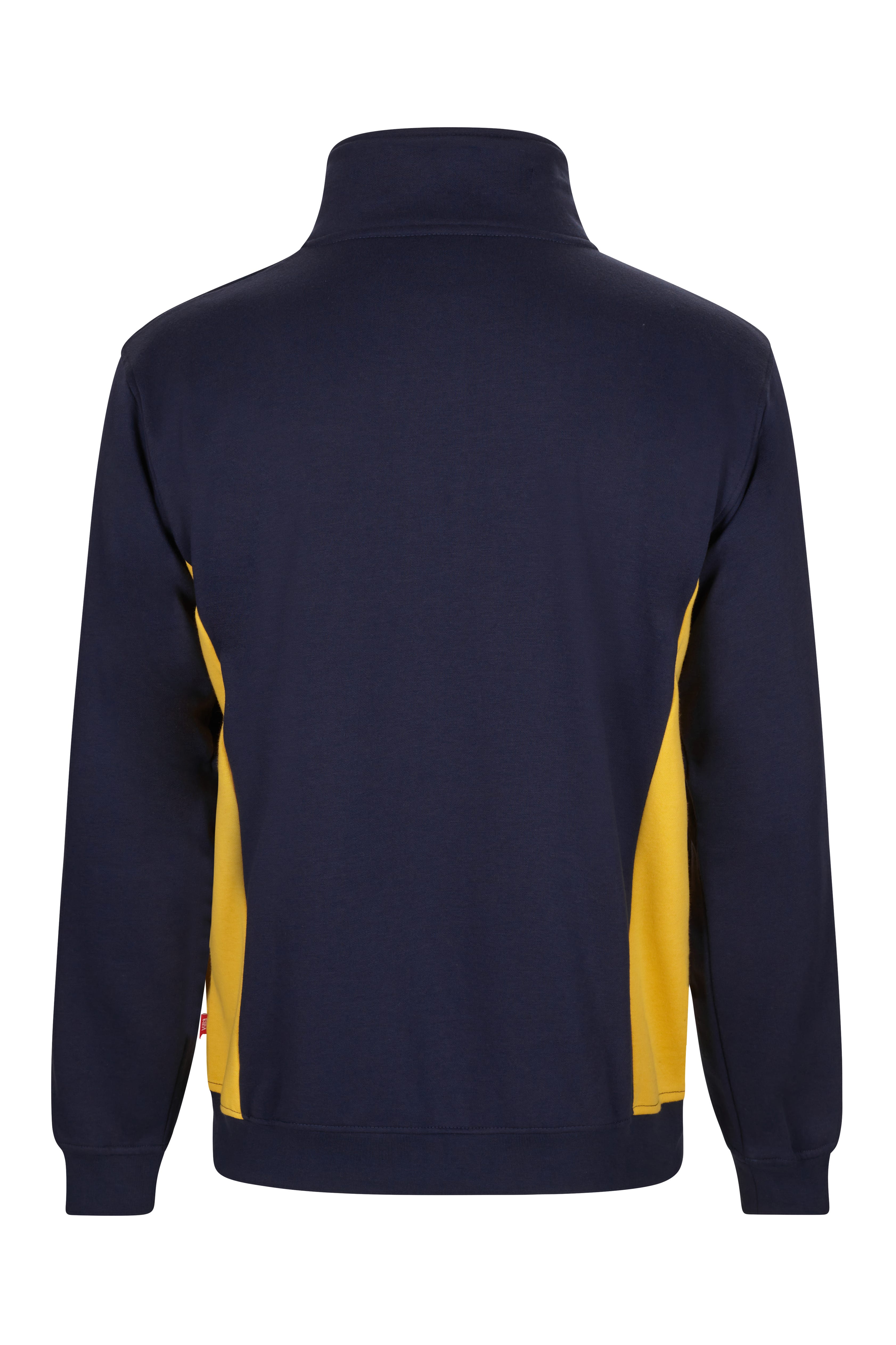 105704.SUDADERA BICOLOR CREMALLERA AZUL NAVY/AMARILLO XS