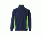 105704.SUDADERA BICOLOR CREMALLERA AZUL NAVY/VERDE LIMA 2XL