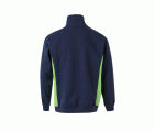 105704.SUDADERA BICOLOR CREMALLERA AZUL NAVY/VERDE LIMA 2XL