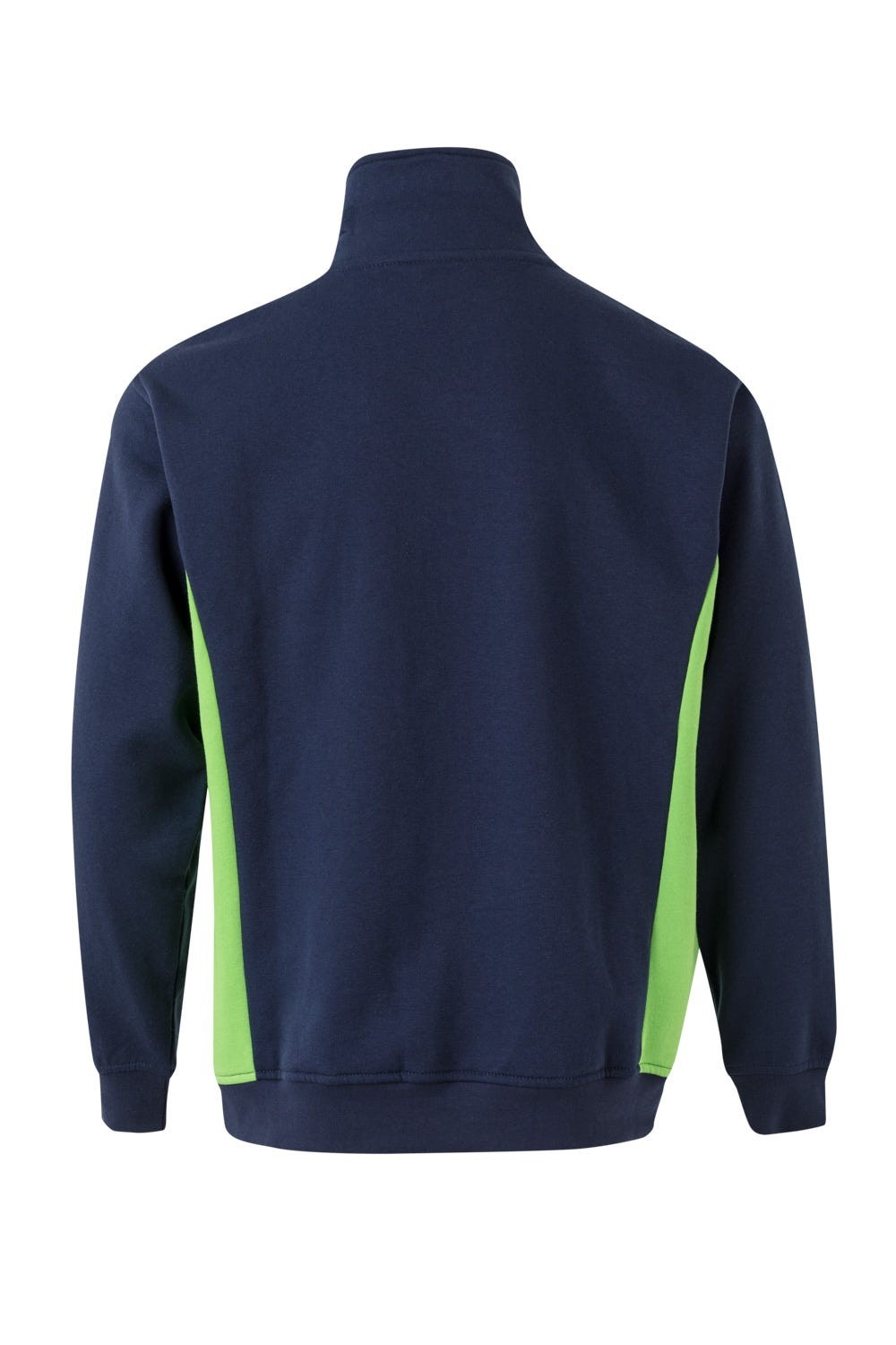 105704.SUDADERA BICOLOR CREMALLERA AZUL NAVY/VERDE LIMA 2XL
