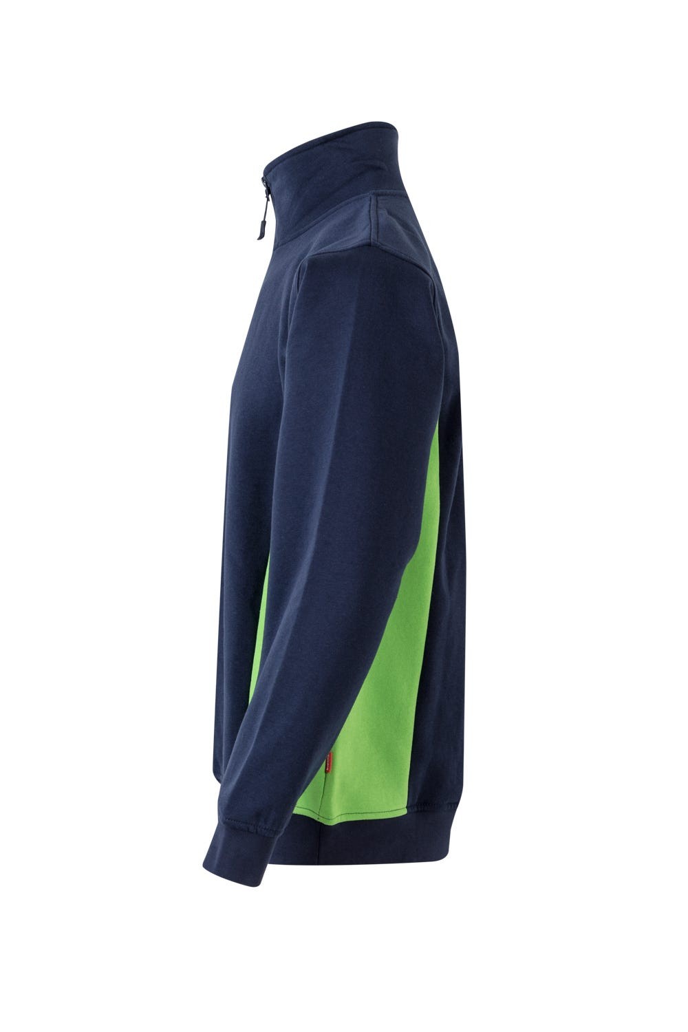 105704.SUDADERA BICOLOR CREMALLERA AZUL NAVY/VERDE LIMA 2XL