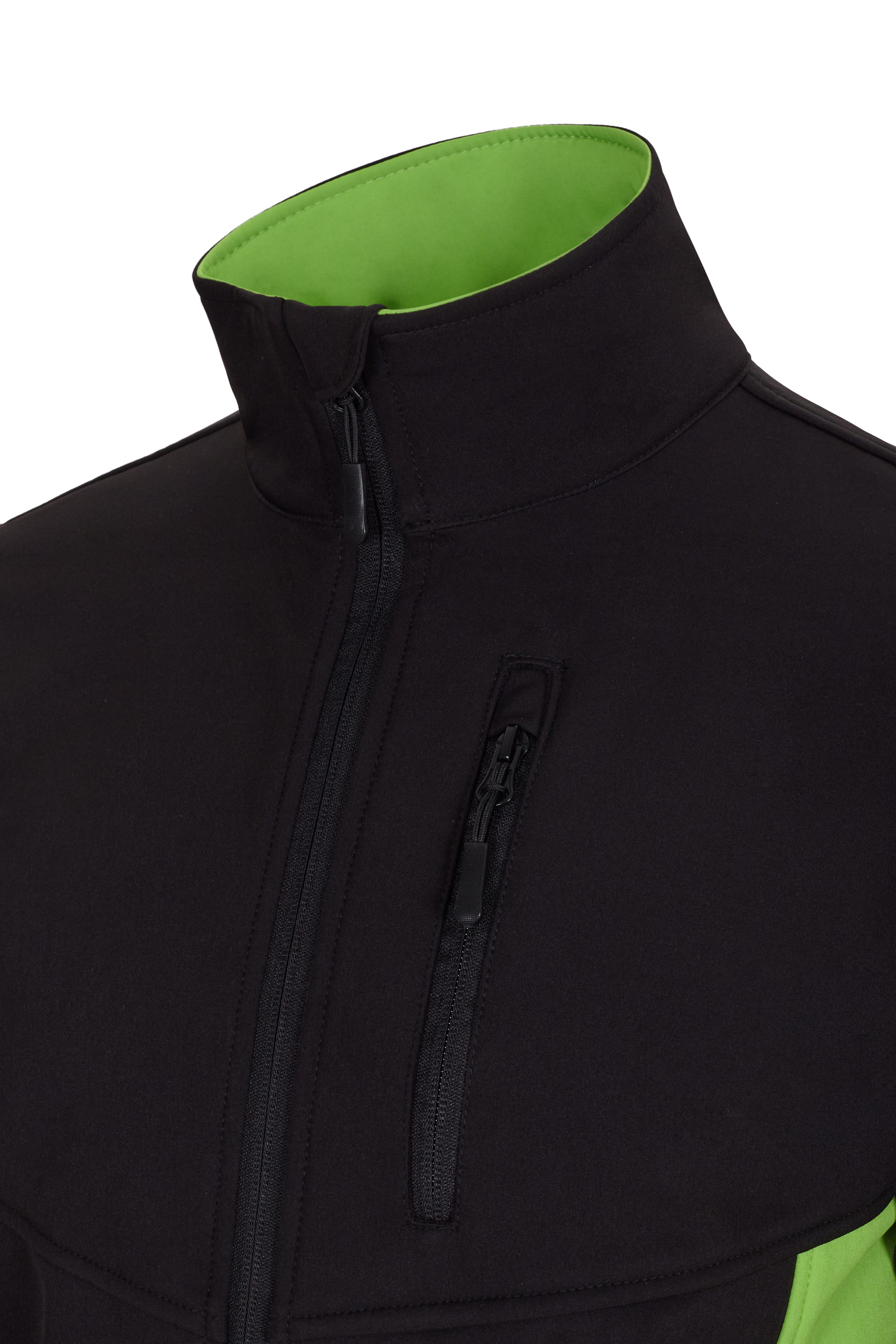 106004.SOFT SHELL BICOLOR NEGRO/VERDE LIMA XS