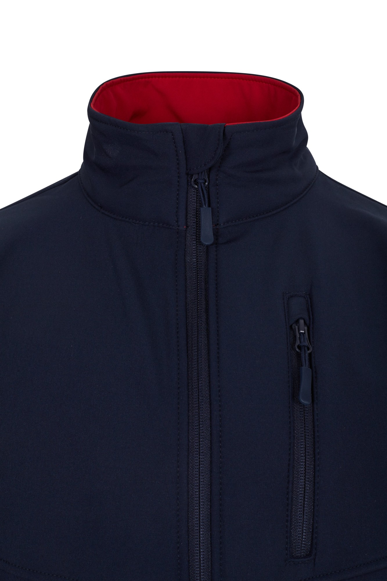 106004.SOFT SHELL BICOLOR AZUL NAVY/ROJO XS