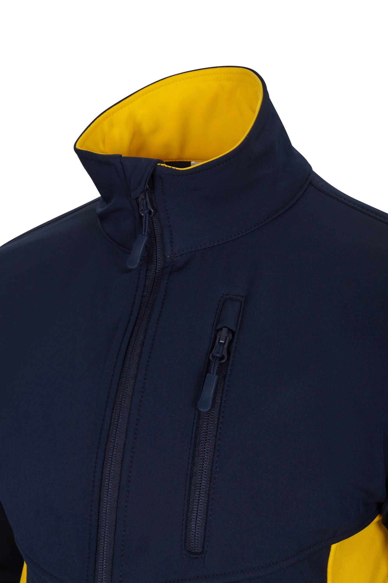 106004.SOFT SHELL BICOLOR AZUL NAVY/AMARILLO XS