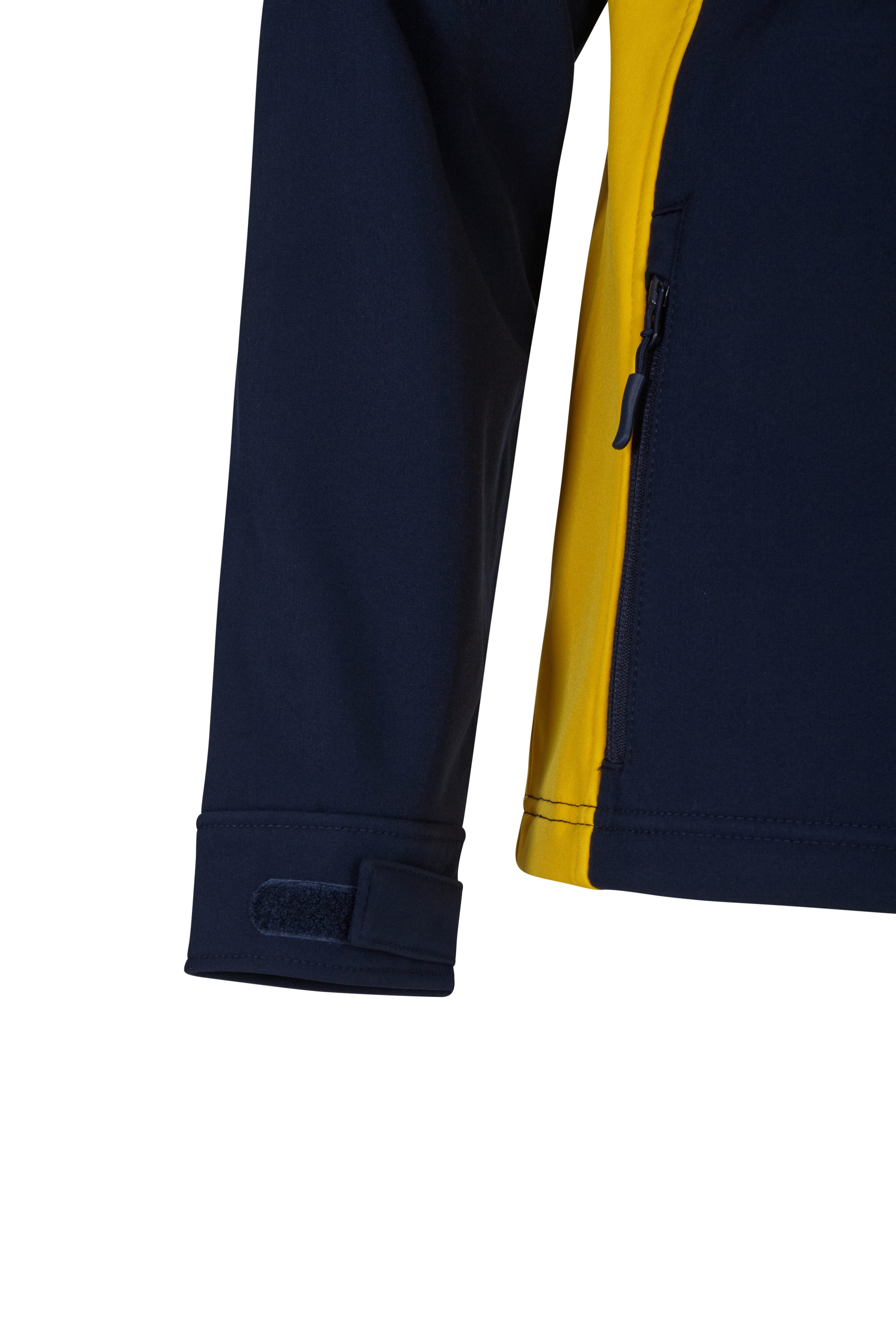 106004.SOFT SHELL BICOLOR AZUL NAVY/AMARILLO XS
