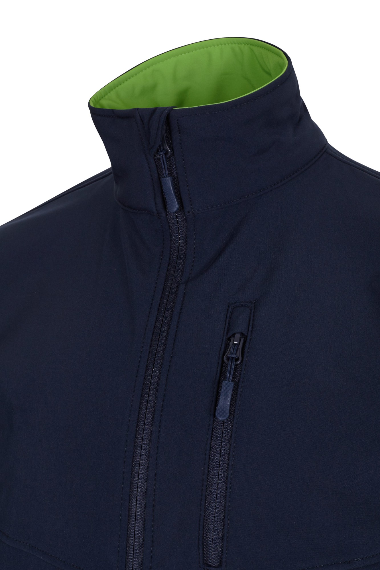 106004.SOFT SHELL BICOLOR AZUL NAVY/VERDE LIMA XS