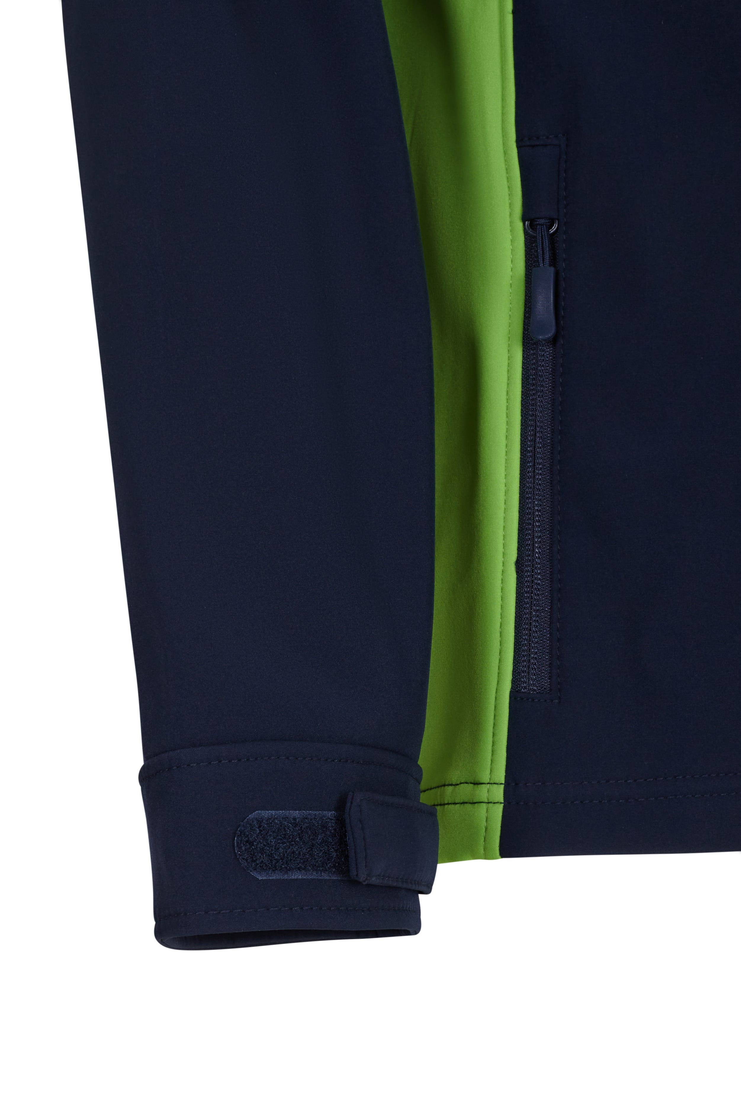 106004.SOFT SHELL BICOLOR AZUL NAVY/VERDE LIMA XS