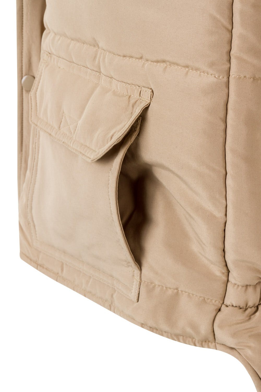 108.CHALECO ACOLCHADO BEIGE ARENA 2XL