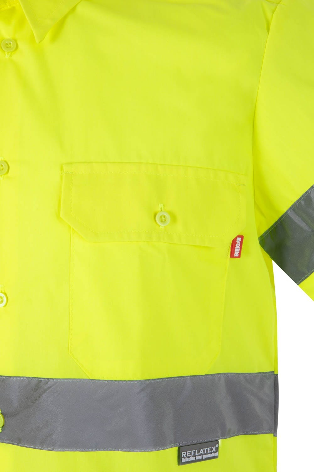 141.CAMISA MC AV AMARILLO FLÚOR 2XL