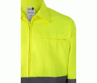 153.CAZADORA BICOLOR AV GRIS/AMARILLO FLÚOR 2XL