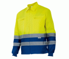 153.CAZADORA BICOLOR AV AZULINA/AMARILLO FLÚOR 2XL