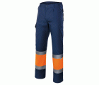 156.PANTALÓN BICOLOR FORRADO AV AZUL MARINO/NARANJA FLÚOR 2XL