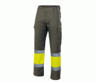 156.PANTALÓN BICOLOR FORRADO AV VERDE CAZA/AMARILLO FLÚOR 2XL