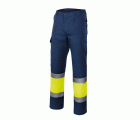 157.PANTALÓN BICOLOR AV AZUL MARINO/AMARILLO FLÚOR 2XL