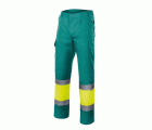 157.PANTALÓN BICOLOR AV VERDE/AMARILLO FLÚOR 2XL