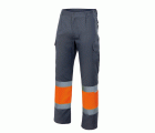 157.PANTALÓN BICOLOR AV GRIS/NARANJA FLÚOR 2XL