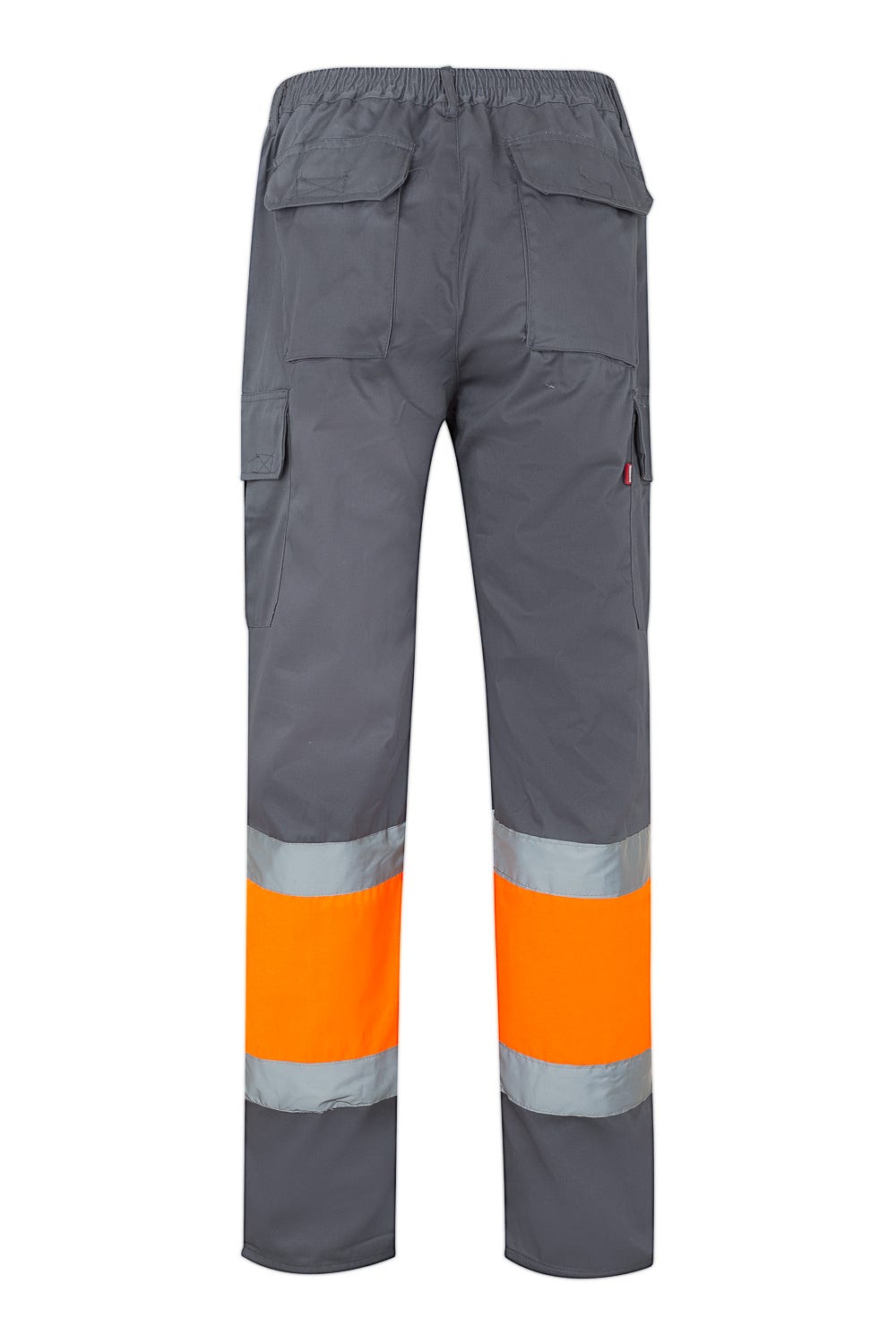 157.PANTALÓN BICOLOR AV GRIS/NARANJA FLÚOR 2XL