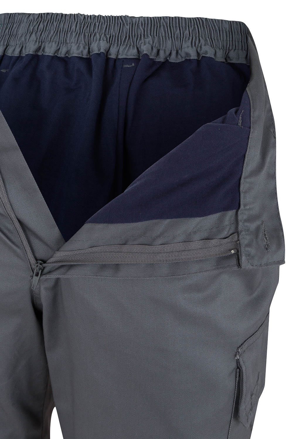 157.PANTALÓN BICOLOR AV GRIS/NARANJA FLÚOR 2XL