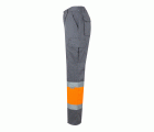 157.PANTALÓN BICOLOR AV GRIS/NARANJA FLÚOR 2XL