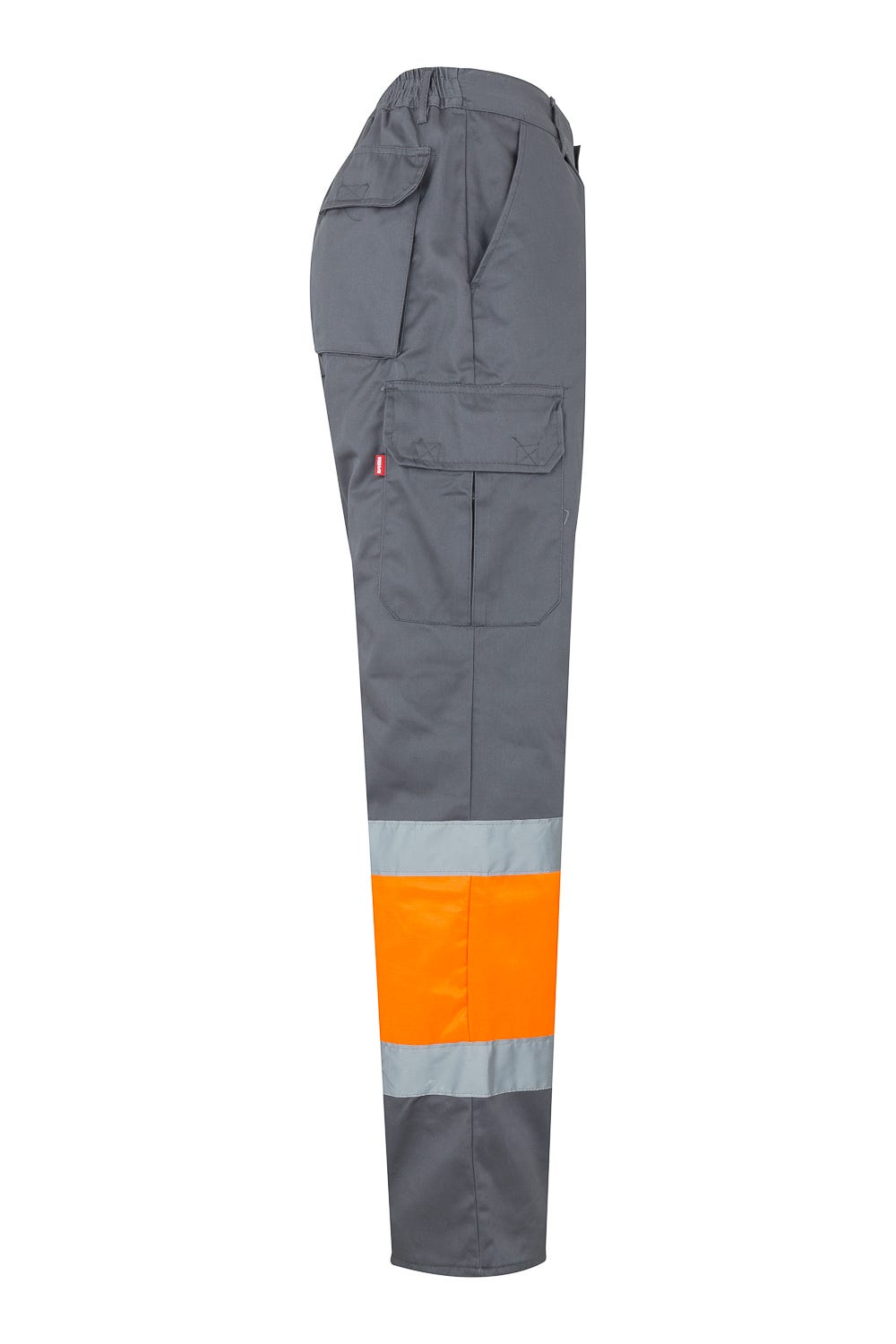 157.PANTALÓN BICOLOR AV GRIS/NARANJA FLÚOR 2XL