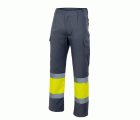 157.PANTALÓN BICOLOR AV GRIS/AMARILLO FLÚOR 2XL