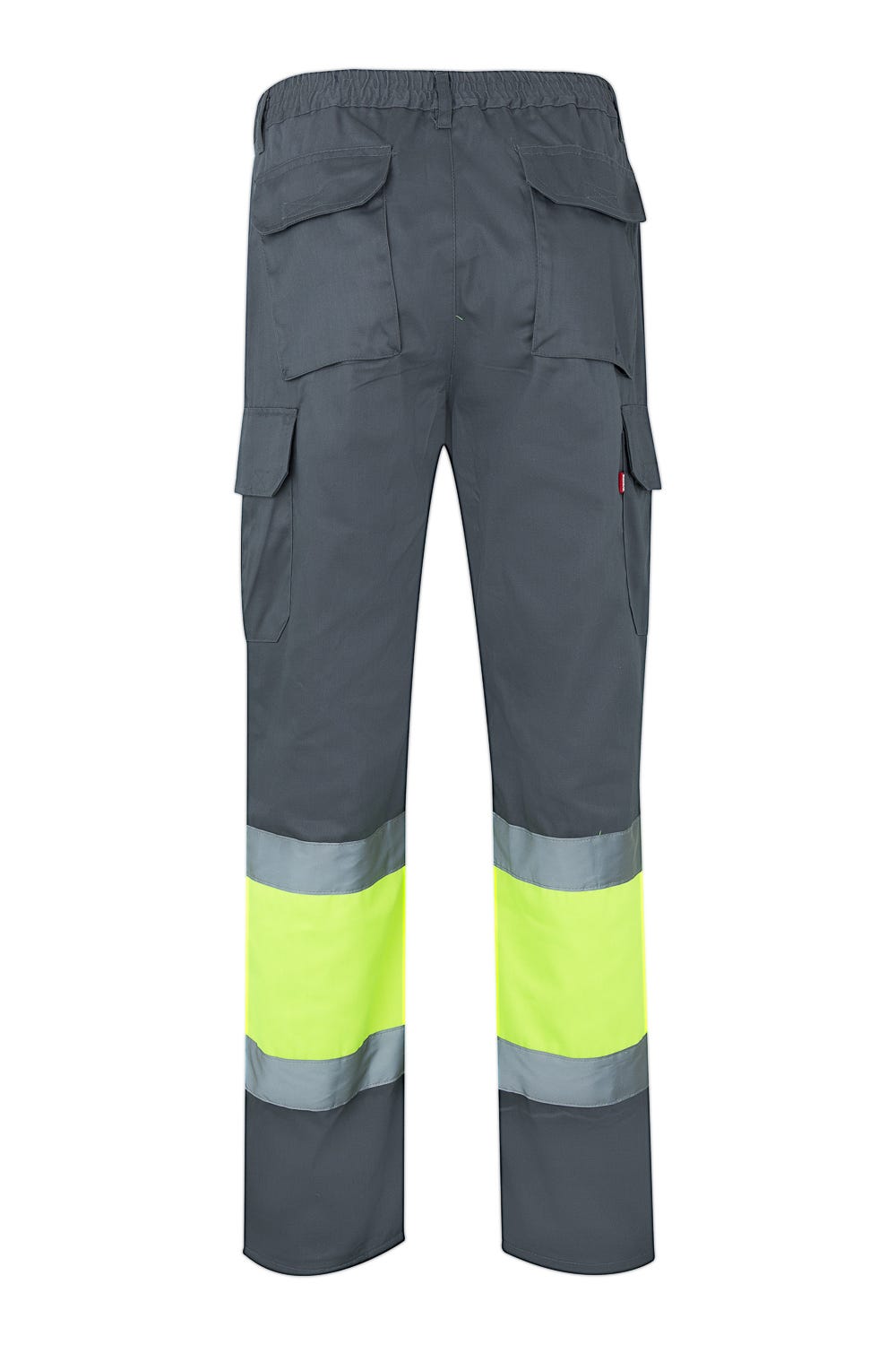 157.PANTALÓN BICOLOR AV GRIS/AMARILLO FLÚOR 2XL