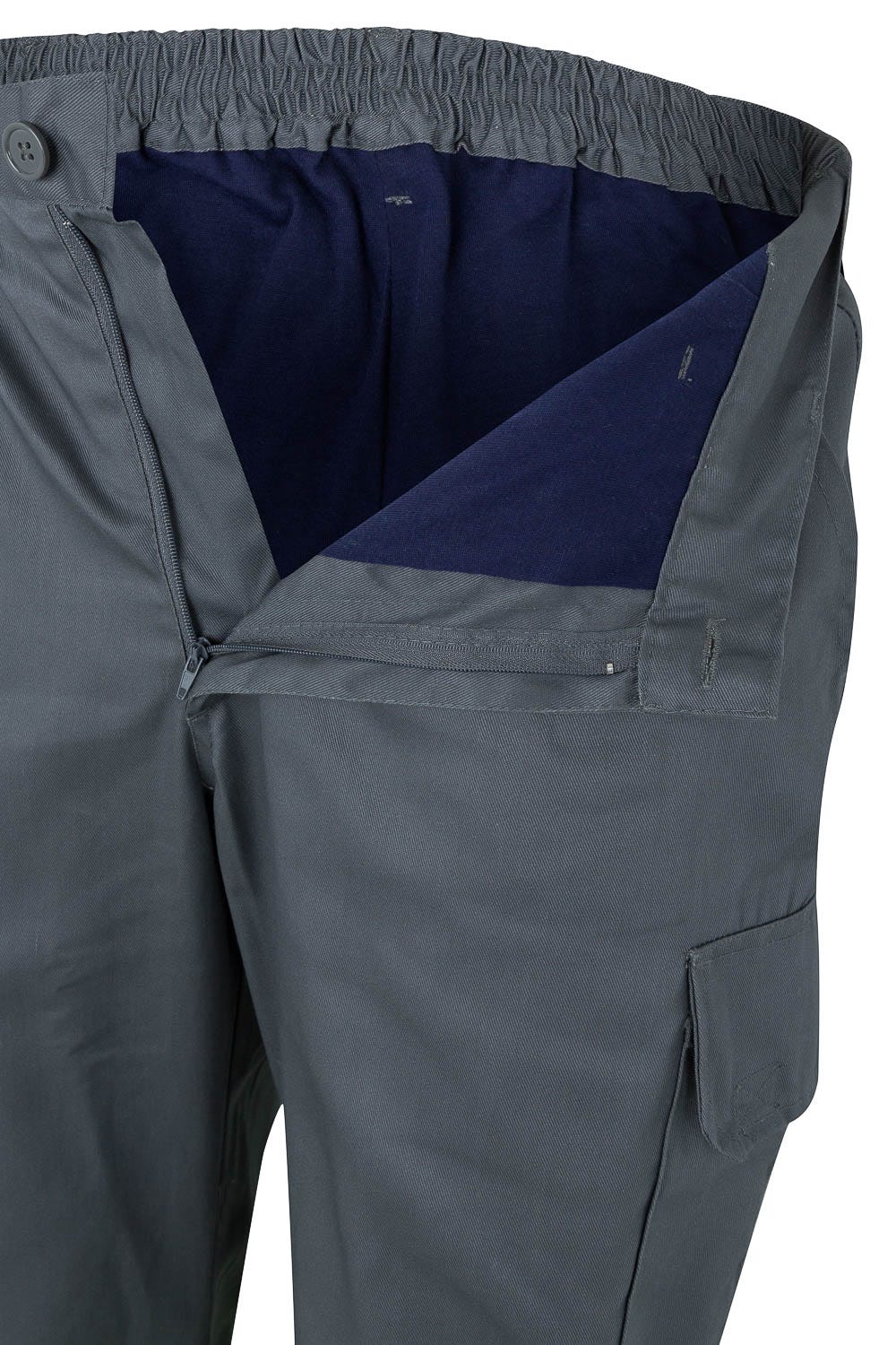 157.PANTALÓN BICOLOR AV GRIS/AMARILLO FLÚOR 2XL