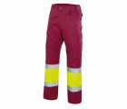 157.PANTALÓN BICOLOR AV GRANATE/AMARILLO FLÚOR 2XL