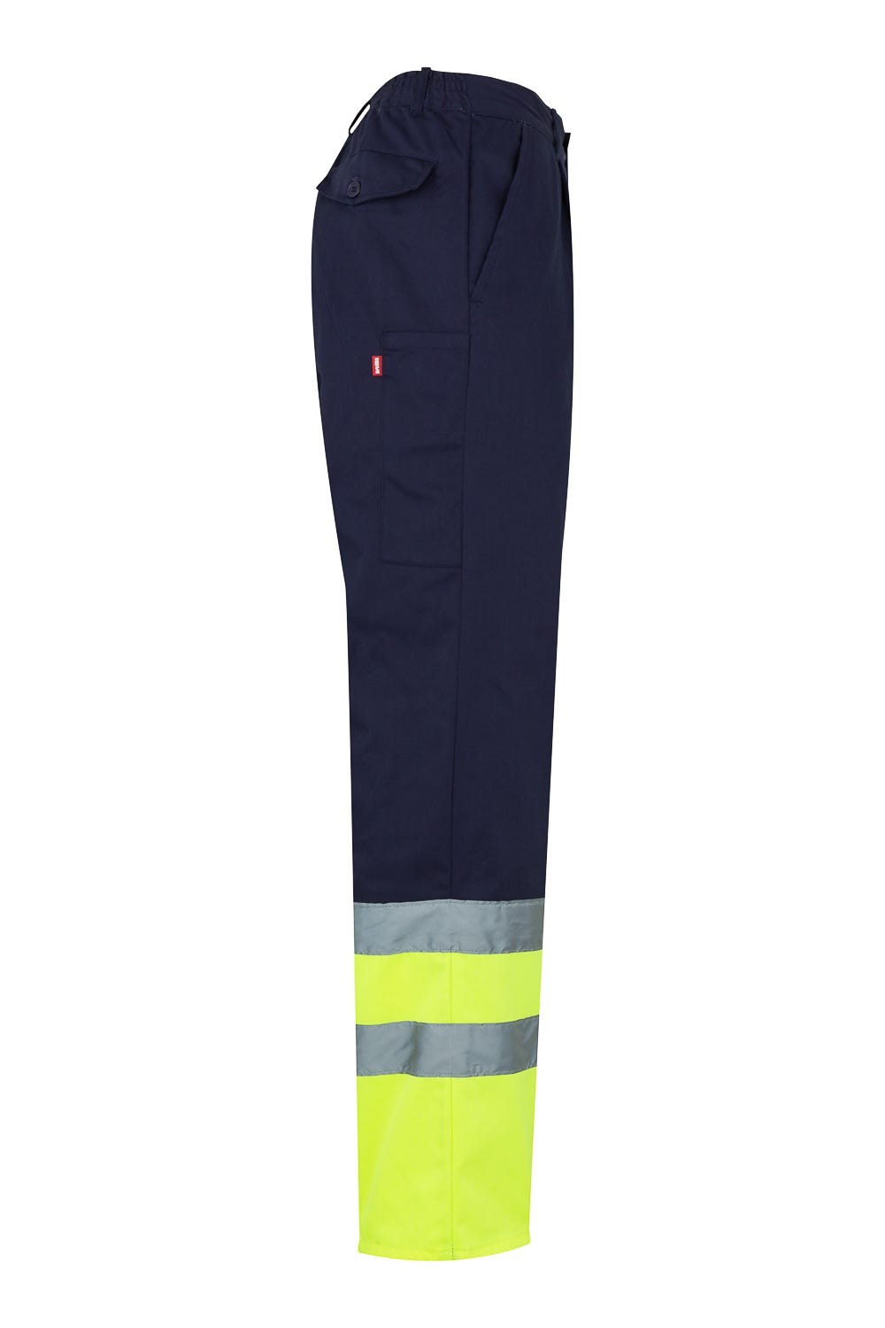 158.PANTALÓN BICOLOR AV AZUL MARINO/AMARILLO FLÚOR 2XL