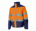 161.CAZADORA BICOLOR AV AZUL MARINO/NARANJA FLÚOR 2XL