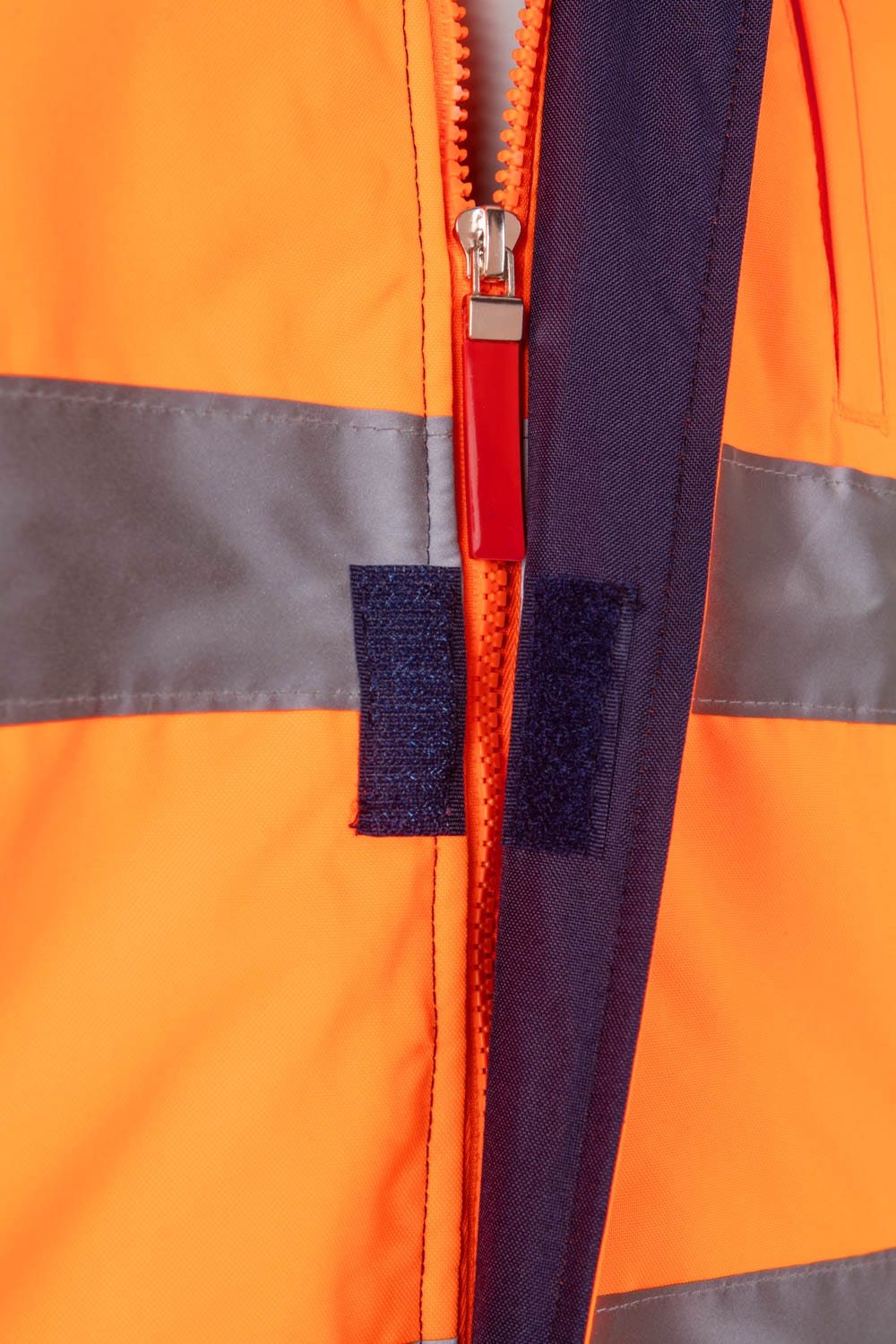 161.CAZADORA BICOLOR AV AZUL MARINO/NARANJA FLÚOR 2XL