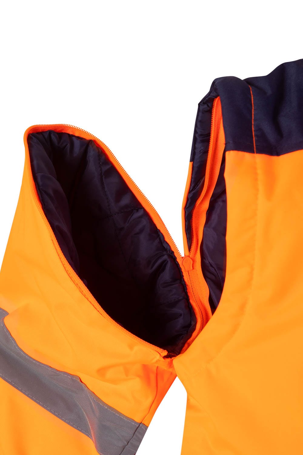 161.CAZADORA BICOLOR AV AZUL MARINO/NARANJA FLÚOR 2XL