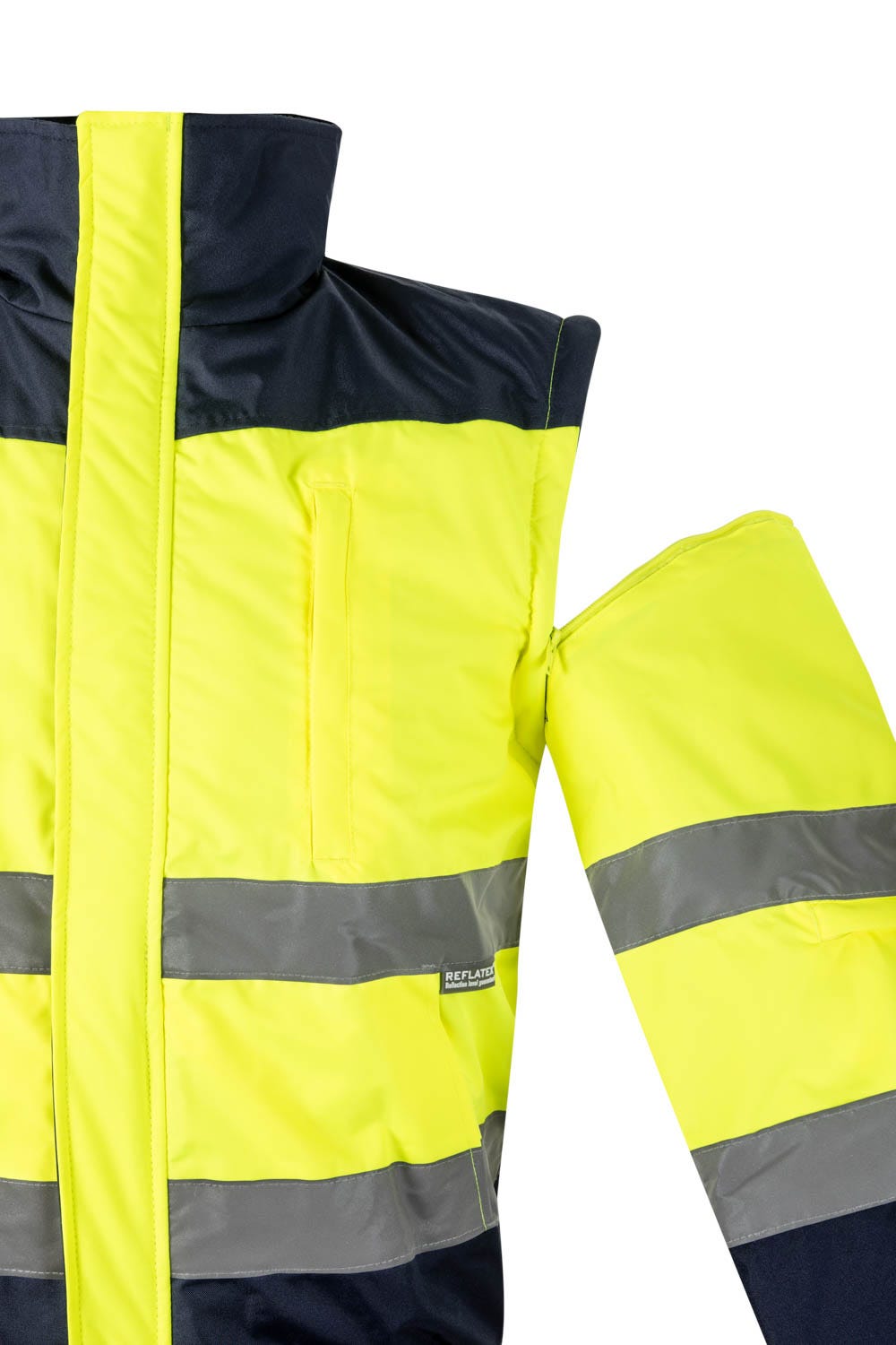 161.CAZADORA BICOLOR AV AZUL MARINO/AMARILLO FLÚOR 2XL