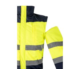 161.CAZADORA BICOLOR AV AZUL MARINO/AMARILLO FLÚOR S