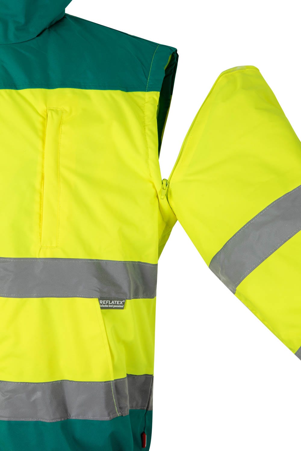 161.CAZADORA BICOLOR AV VERDE/AMARILLO FLÚOR 2XL